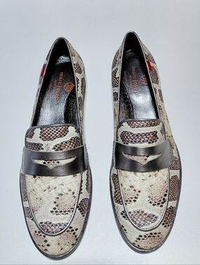 MARC JOSEPH New York Women's Bryant Park Desert Snake  Leather Loafer Size 6